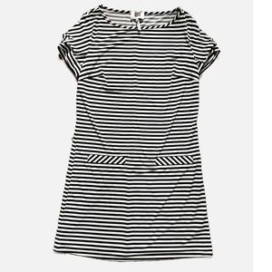 Laundry by Design Black and White Striped Shift Dress - Size Medium